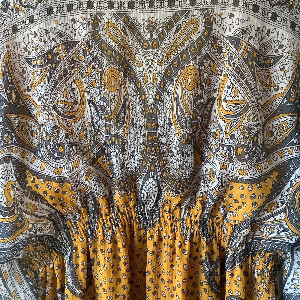 Speed Control New York Paisley Print Tunic Dress Kaftan Cover Up L - Picture 5 of 13